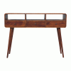 Triple Curved Chestnut Console Table