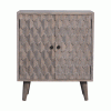 Mini Pineapple Carved Stone Finish Cabinet