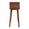 Curved Chestnut Console Table