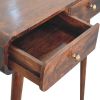 California Walnut Curved Hallway Table