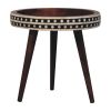 Honey Caramel Small Patterned Nordic Style End Table