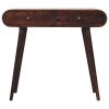 California Walnut Curved Edge Console Table