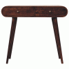 California Walnut Curved Edge Console Table