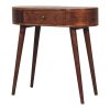 Honey Caramel Rounded Small Console Table