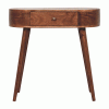Honey Caramel Rounded Small Console Table