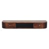 Lunar 2 Drawer Wall Mounted Chestnut Console