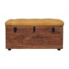 Buffalo Hide Honey Caramel Storage Trunk