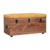 Buffalo Hide Honey Caramel Storage Trunk