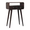 Mini California Walnut Curved Console Table