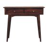 California Walnut Hallway 2 Drawer Console Table
