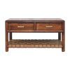 Regency Woven Console Table with 2 drawers