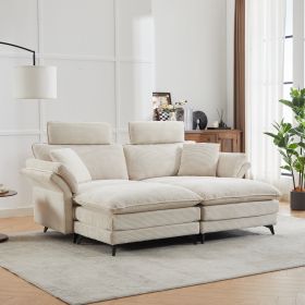 [New] Deep Seat Sectional Sofa, Comfortable Cloud Sofa with Ottomans, loveseat or 4-seater Sofa