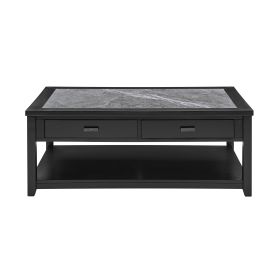 Garvine - Sintered Stone Coffee Table - Black