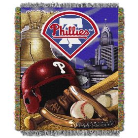 Phillies OFFICIAL MLB "Home Field Advantage" 48"x 60" Woven Tapestry Throw