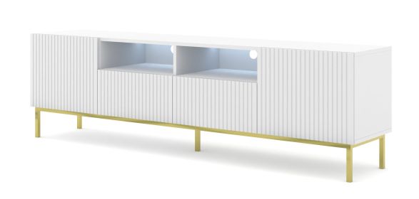 Ravenna B RTV 2D2S 79 in / 200 cm White / White / legs Gold