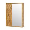 Pineapple Carved Mirror Cabinet