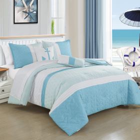 Anchors 9 Pieces Comforter Set (size: king)