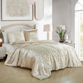 Inanna 3 piece Velvet bedspread (size: king)