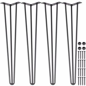24 Inch Heavy-duty Hair Clip Table Leg 4-piece Set, Not Shipped On Weekends, Prohibited From Sale On Amazon (Option: 4piece Set)
